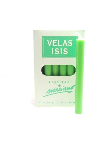 Boîte de 36 bougies Velas Isis II vert clair