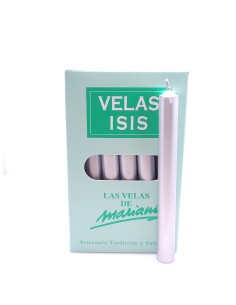 Boîte de bougies Velas Isis II argentées - Encens.fr | Bougies