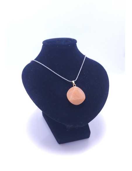 Pendentif Sceau de Salomon en Aventurine Orange -  Encens.fr