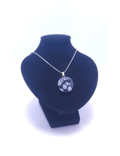 Pendentif Sceau de Salomon en Obsidienne neige -  Encens.fr