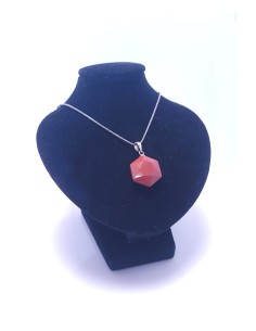 Pendentif Sceau de Salomon en Jaspe rouge -  Encens.fr
