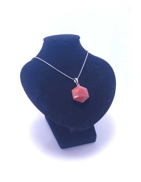 Pendentif Sceau de Salomon en Jaspe rouge -  Encens.fr
