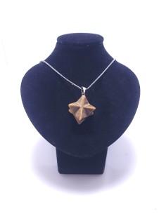 Pendentif Merkaba en Oeil de tigre - Encens.fr