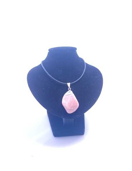 Pendentif cerclé argent en Rhodocrosite 10g - Encens.fr