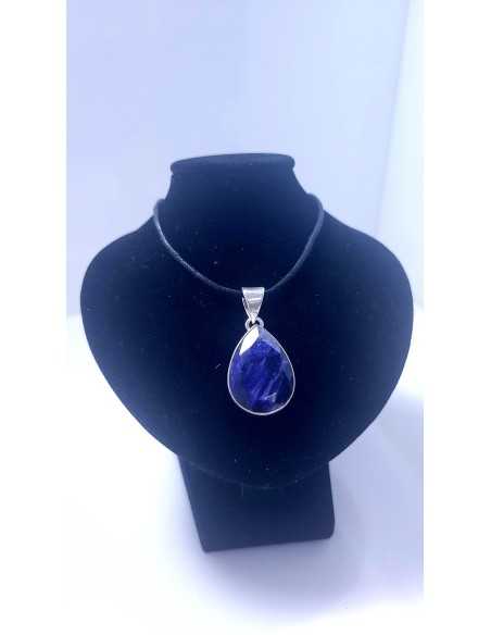 Pendentif cerclé argent en Saphir facetté 8g - Encens.fr