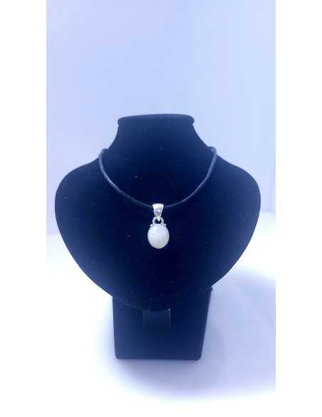 Pendentif cerclé argent en Opaline 3g - Encens.fr