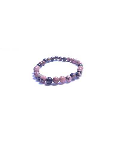 Bracelet en Rhodonite 6 mm - Équilibre et Harmonie pour votre bien-être