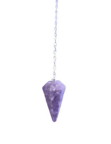 Pendule conique facetté en Lépidolite - Encens.fr | Minéraux