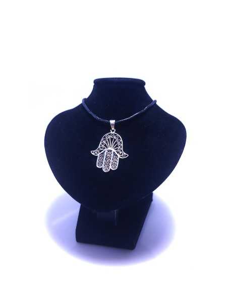 Pendentif Main de Fatma grand modèle en Argent - Encens.fr