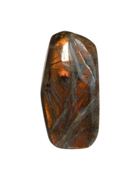 photo d'un bloc en labradorite dorée