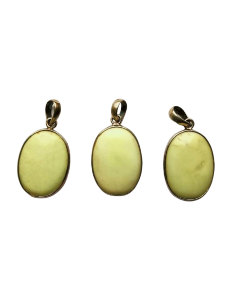 photo de plusieurs pendentif en Magnésite citron
