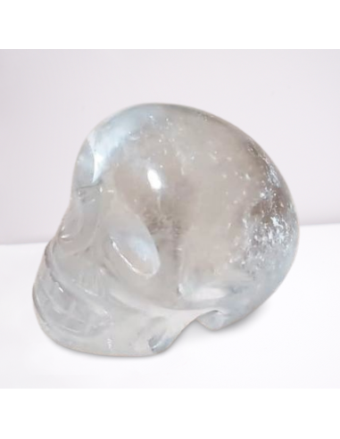 photo d'un crane en cristal de roch