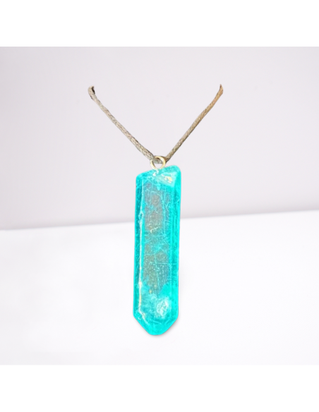 Pendentif Barrette en Aqua Aura 10gr – Éclat et Protection Énergétique