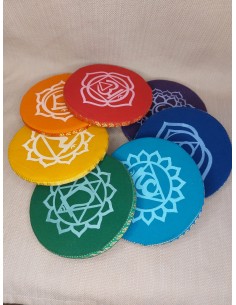 Photo de Set coussins 7 chakras pour bol chantant - Encens.fr - Boutique ésotérique en ligne - vente de Set coussins 7 chakras p 2