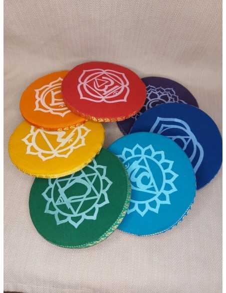 Set coussins 7 chakras pour bol chantant - Encens.fr
