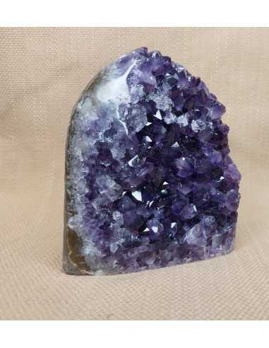 Géode en Améthyste polie Uruguay - Encens.fr