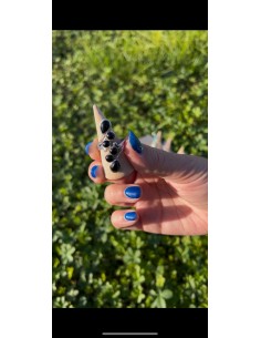 Bague réglable en argent 925 avec Obsidienne Œil Céleste 2