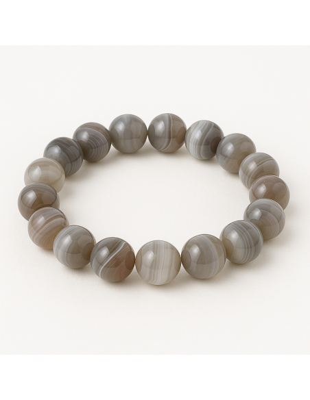 Photo de Bracelet 10/12 mm en agate botswana - Encens.fr - Boutique ésotérique en ligne - vente de Bracelet 10/12 mm en agate