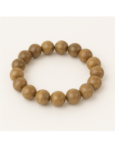 Bracelet 8 mm en bois fossile - Encens.fr