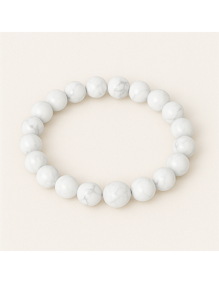 bracelet 6 mm en howlite