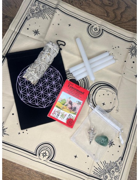 Box Divination – Jeu Lenormand, Pendule, Sauge et Bougies