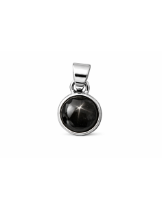 Photo de Pendentif cerclé argent en Diopside black star - Encens.fr - Boutique ésotérique en ligne - vente de Pendentif cerclé