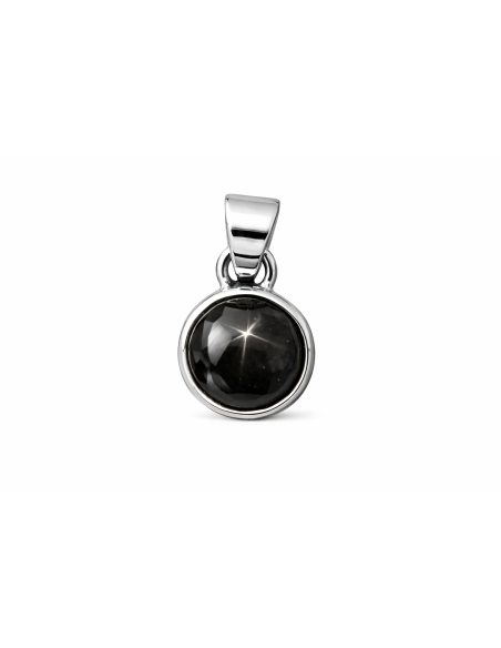Photo de Pendentif cerclé argent en Diopside black star - Encens.fr - Boutique ésotérique en ligne - vente de Pendentif cerclé