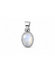 Pendentif cerclé argent en Pierre de lune - Encens.fr 2