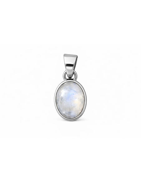 Photo de Pendentif cerclé argent en Pierre de lune - Encens.fr - Boutique ésotérique en ligne - vente de Pendentif cerclé argent