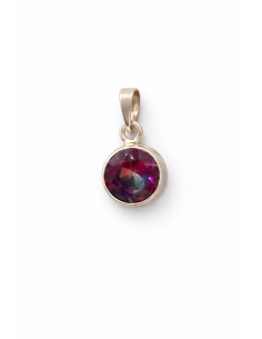 Pendentif cerclé argent en Topaze mystique faceté - Encens.fr