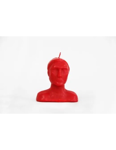 Bougie Tête d’Homme Rouge 12 cm – Rituel Puissance & Amour