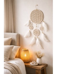 Attrape-rêve Fleur de vie en bois 2