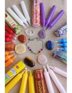 Pack 7 Chakras + Pendentif Offert – Encens & Pierres