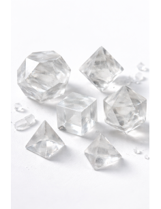 Les 5 solides de Platon en cristal de roche