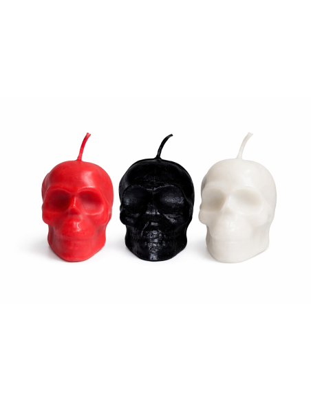 Bougie Tête de Mort Rituel – Protection et Transformation – Couleur au Choix
