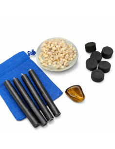 Pack Rituel Protection – Bougies Noires et Oliban