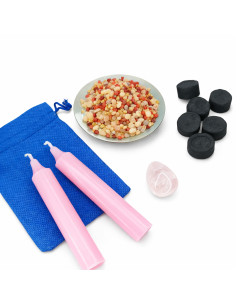 Pack Rituel Amour – Bougies Roses et Quartz Rose