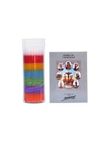 Bougie des 7 pouvoirs pour la protection et la purification - Boutique ésotérique en ligne