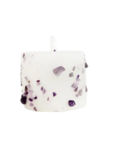 Bougie minérale à l'améthyste - Créez une ambiance apaisante et purifiante