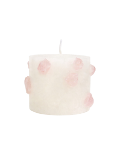 Bougie minérale au quartz rose - Créez une ambiance apaisante et favorisez l'amour et la guérison