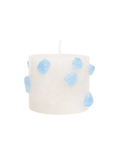 Bougie minérale à la celestine - Créez une ambiance apaisante et purifiante