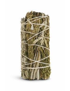 Fagot de sauge blanche, sauge bleue et herbe Sainte