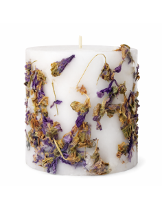 Bougie aux plantes médicinales à la mauve