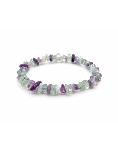Bracelet en fluorite naturelle. Pierre de Clarté Mentale et de Protection Énergétique. Vente sur Encens.fr 2