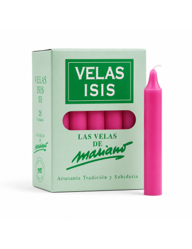 Boîte de 25 bougies Velas Isis III fuchsia