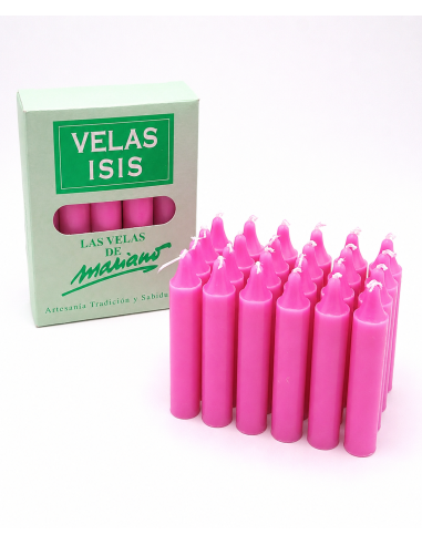 Boîte de 25 bougies Velas Isis III fuchsia