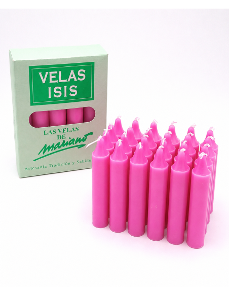 Boîte de 25 bougies Velas Isis III fuchsia