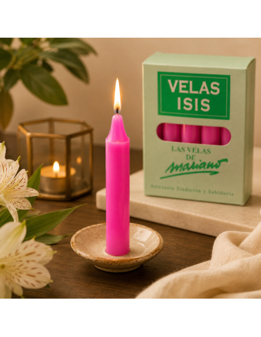 Boîte de 25 bougies Velas Isis III fuchsia