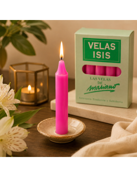 Boîte de 25 bougies Velas Isis III fuchsia