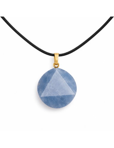 Pendentif Sceau de Salomon en Quartz bleu
